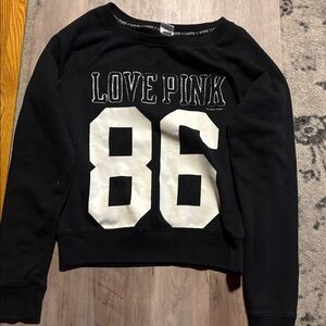 Victoria's Secret Pink Black Crewneck